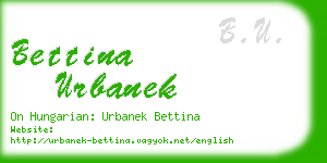 bettina urbanek business card